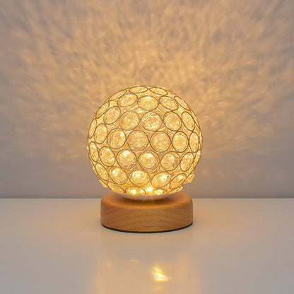 Opus Appliances | NovaGlow Round USB Rechargeable LED Nightstand Lamp In Modern Minimalist Style