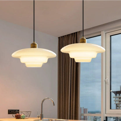 Opus Appliances | Pendant Light With Ivory Glass For 1950s-Inspired Interiors