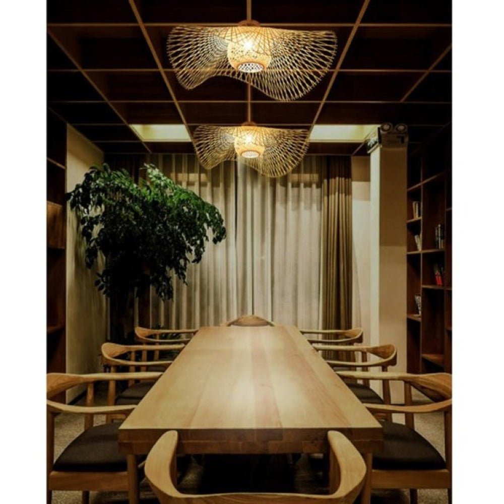 Opus Appliances | Rattan-Style Ceiling Light | Natural Elegance and Light Effects
