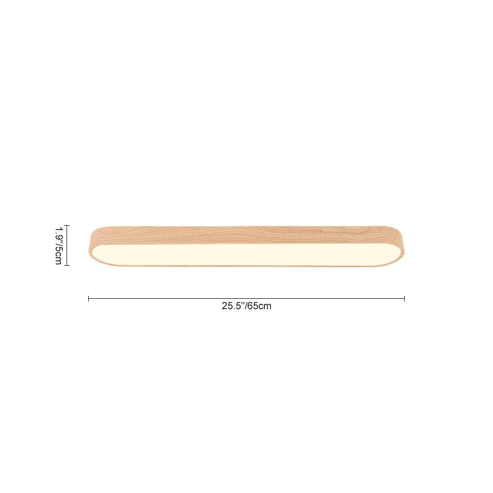 Opus Appliances | Nordic Glow LED Ceiling Flush Mount Oval with Wood Accent
