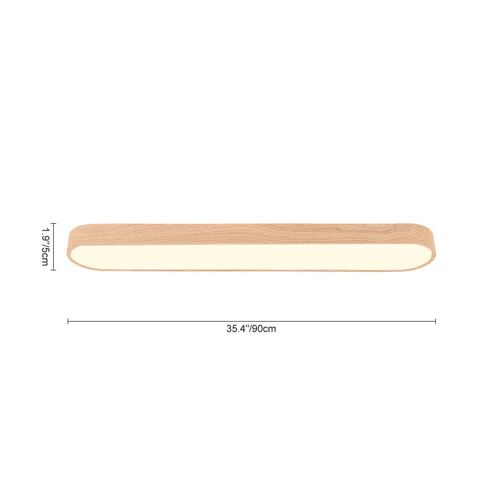 Opus Appliances | Nordic Glow LED Ceiling Flush Mount Oval with Wood Accent