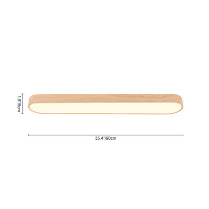 Opus Appliances | Nordic Glow LED Ceiling Flush Mount Oval with Wood Accent