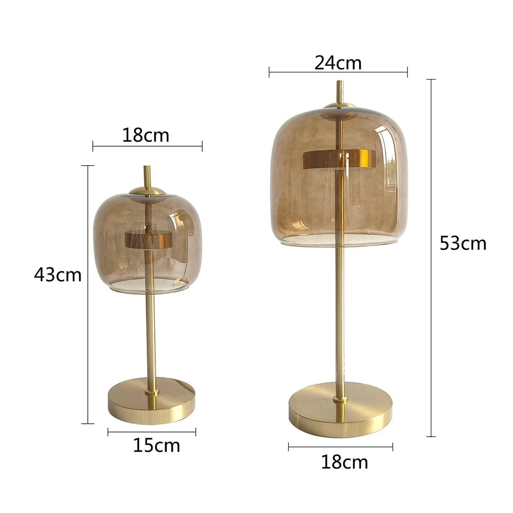 Opus Appliances | Nordic Transparent Glass Table Lamp │ Modern LED Living Bedroom Decor Lighting Desk Lamp