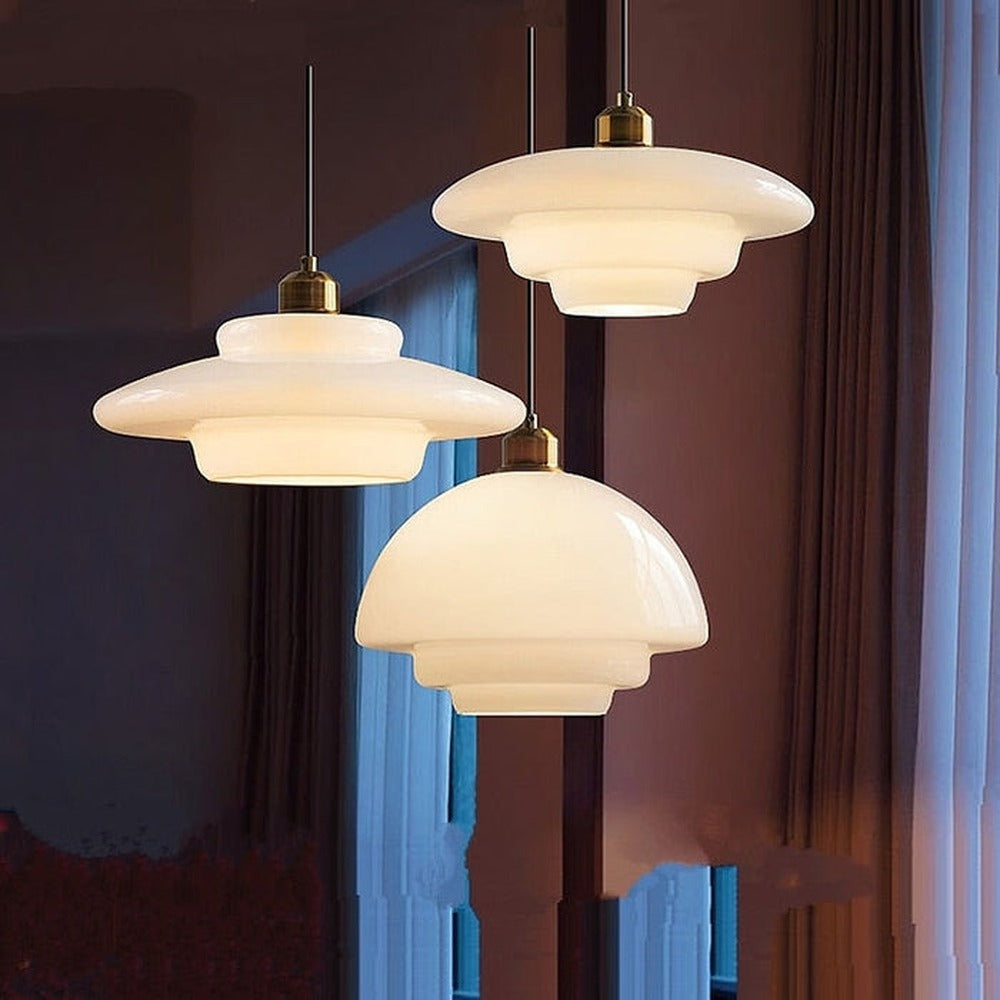 Opus Appliances | Pendant Light With Ivory Glass For 1950s-Inspired Interiors