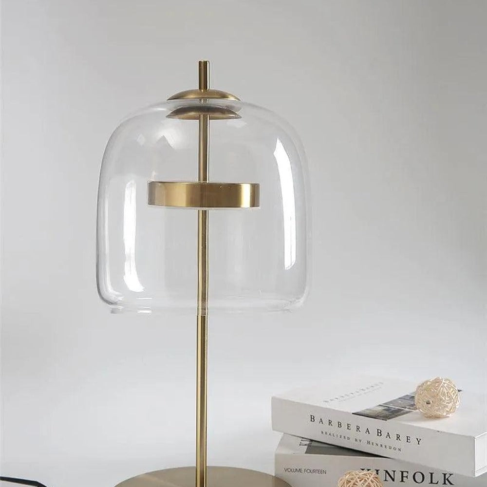 Opus Appliances | Nordic Transparent Glass Table Lamp │ Modern LED Living Bedroom Decor Lighting Desk Lamp