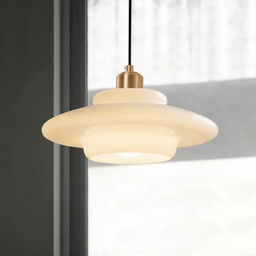 Opus Appliances | Pendant Light With Ivory Glass For 1950s-Inspired Interiors