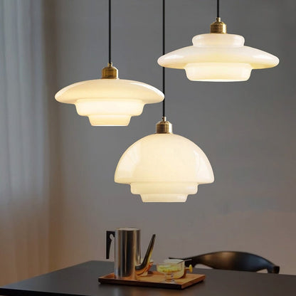 Opus Appliances | Pendant Light With Ivory Glass For 1950s-Inspired Interiors