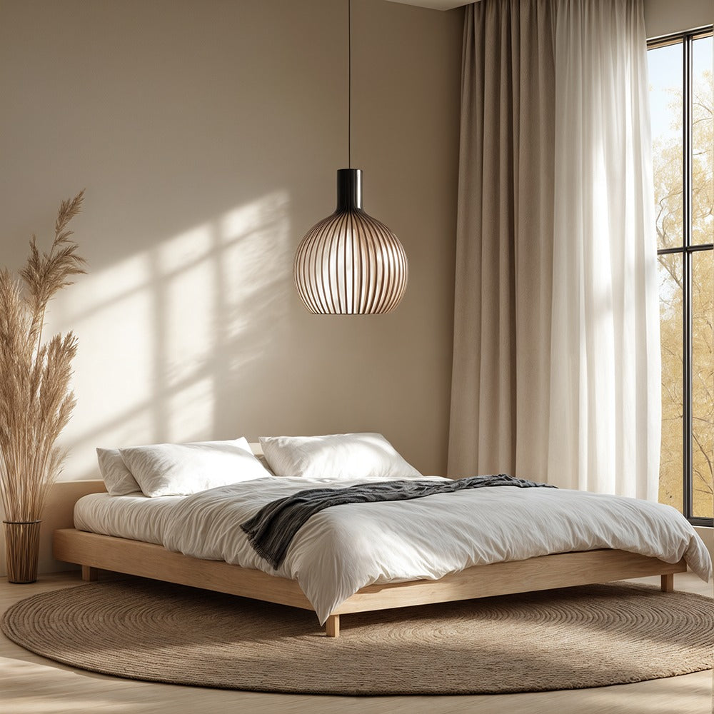Opus Appliances | Rustic Wood Cage Pendant Light Adjustable Cord