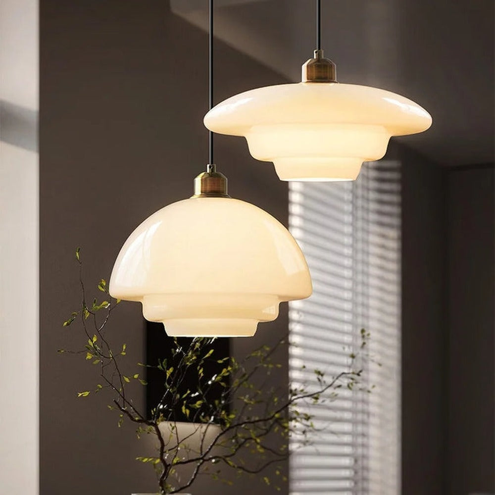 Opus Appliances | Pendant Light With Ivory Glass For 1950s-Inspired Interiors