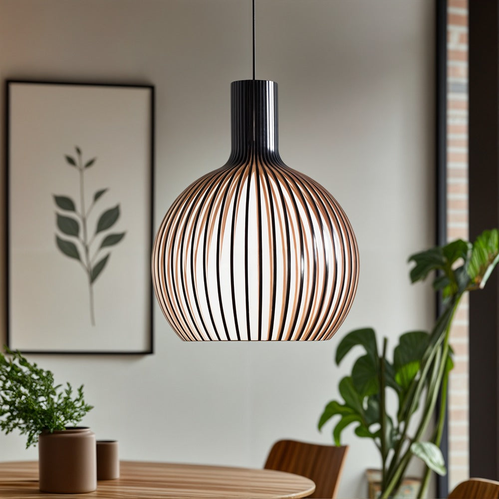 Opus Appliances | Rustic Wood Cage Pendant Light Adjustable Cord