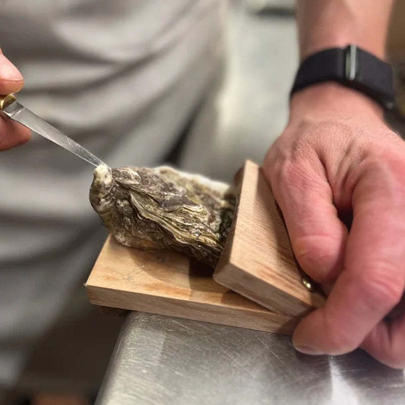 Premium Wood Handle Oyster Opener Clamp