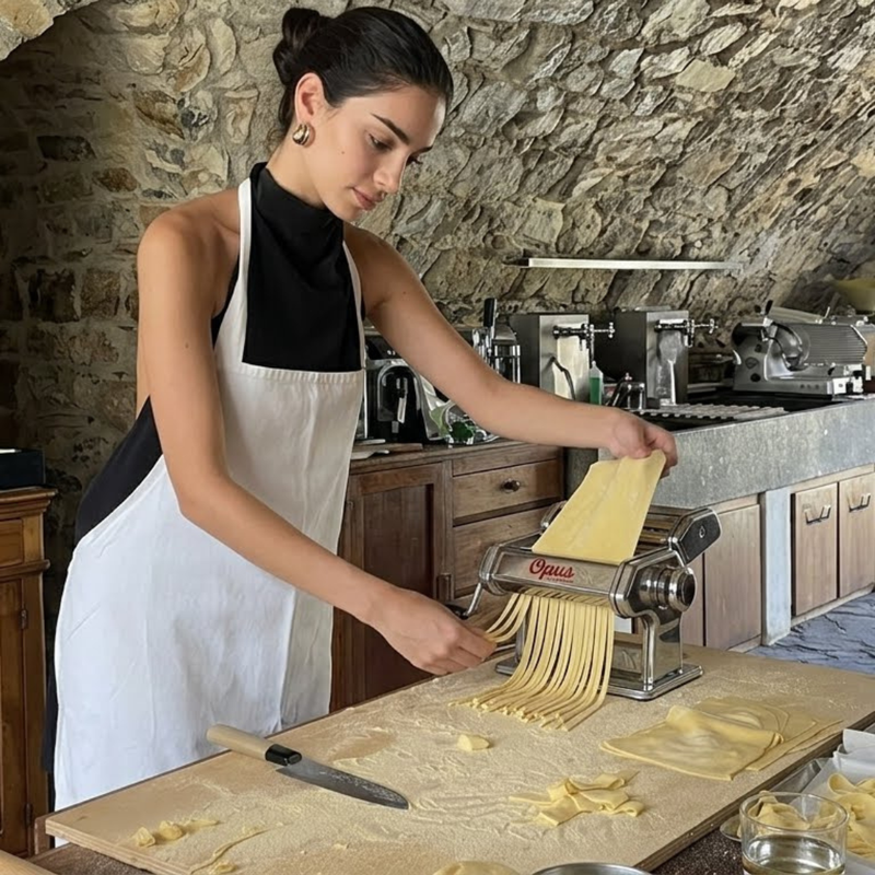 Detachable Manual Pasta Machine with 8 Accessories