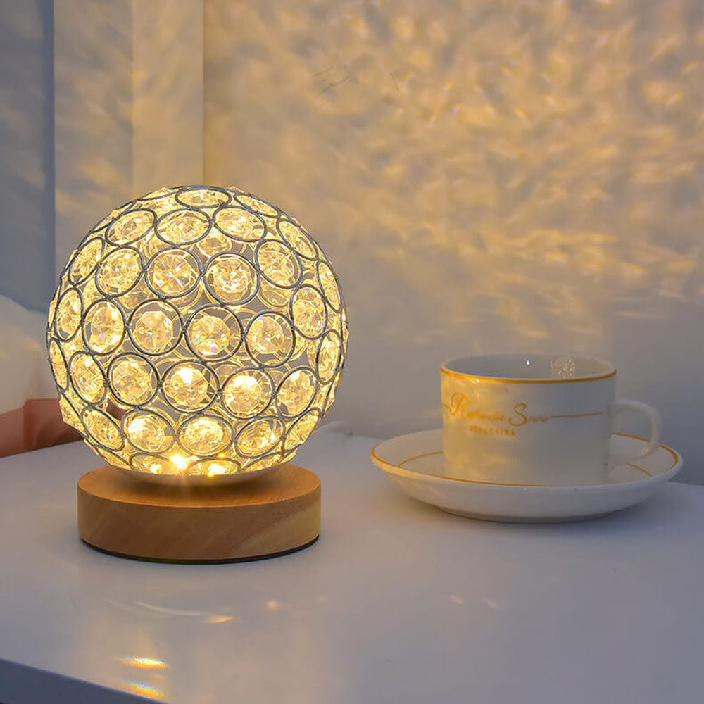 Opus Appliances | NovaGlow Round USB Rechargeable LED Nightstand Lamp In Modern Minimalist Style
