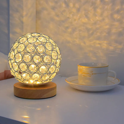 Opus Appliances | NovaGlow Round USB Rechargeable LED Nightstand Lamp In Modern Minimalist Style