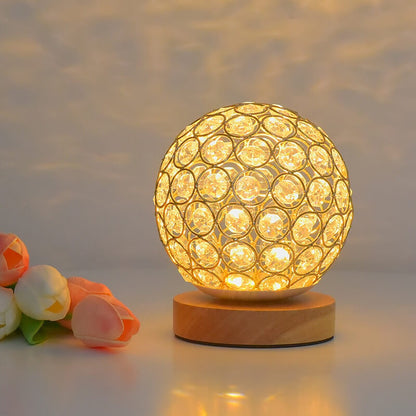 Opus Appliances | NovaGlow Round USB Rechargeable LED Nightstand Lamp In Modern Minimalist Style