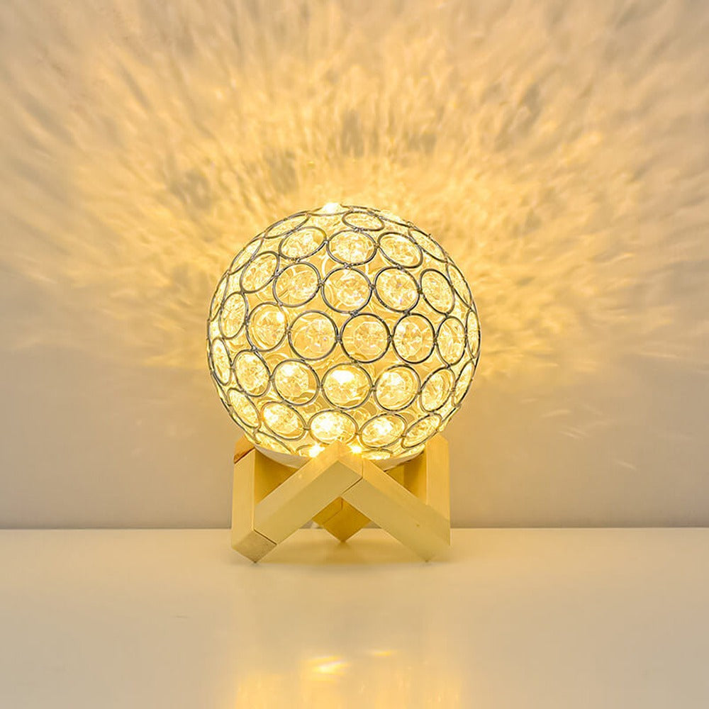 Opus Appliances | NovaGlow Round USB Rechargeable LED Nightstand Lamp In Modern Minimalist Style