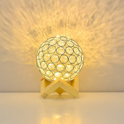 Opus Appliances | NovaGlow Round USB Rechargeable LED Nightstand Lamp In Modern Minimalist Style