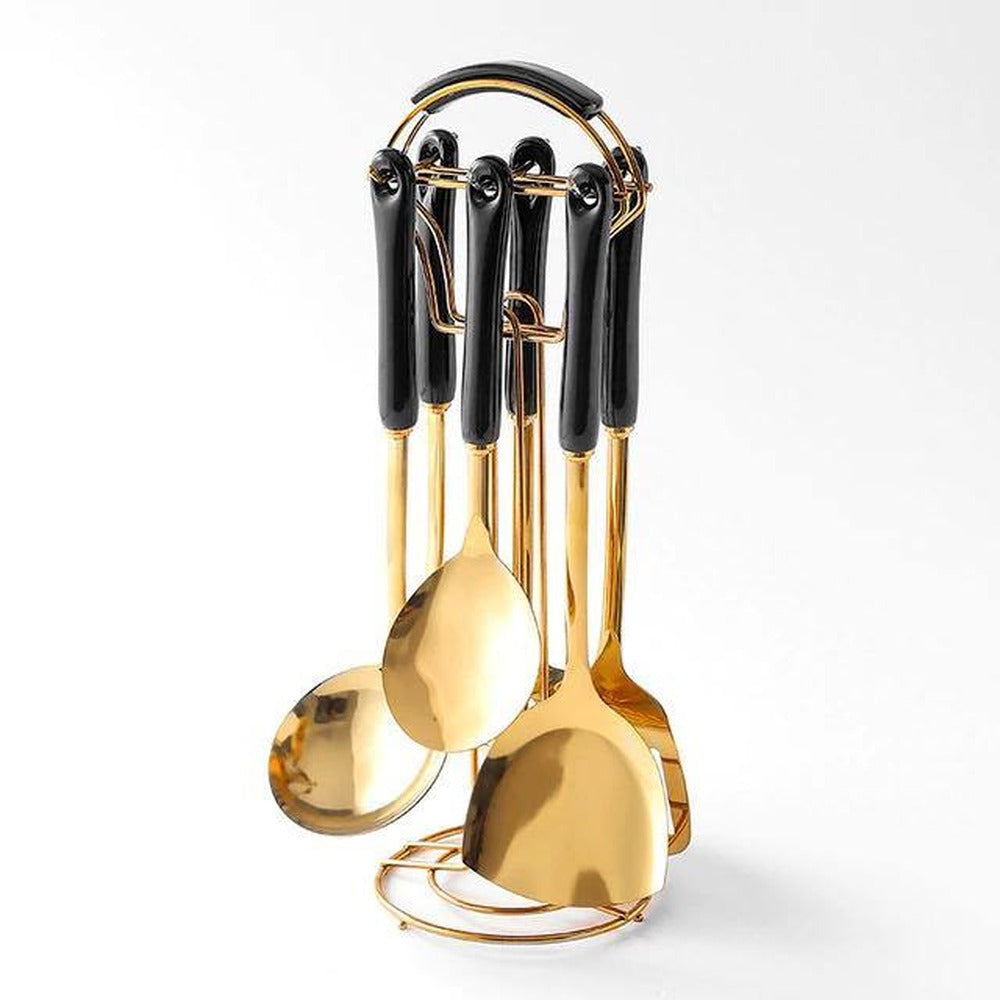 Opus Appliances | Golden Kitchen Utensils with Stand