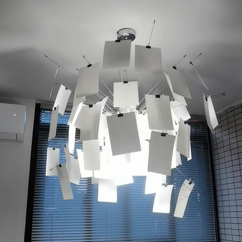 Opus Appliances | Ingo Maurer Zettel DIY Chandelier Customizable Lighting For Any Room