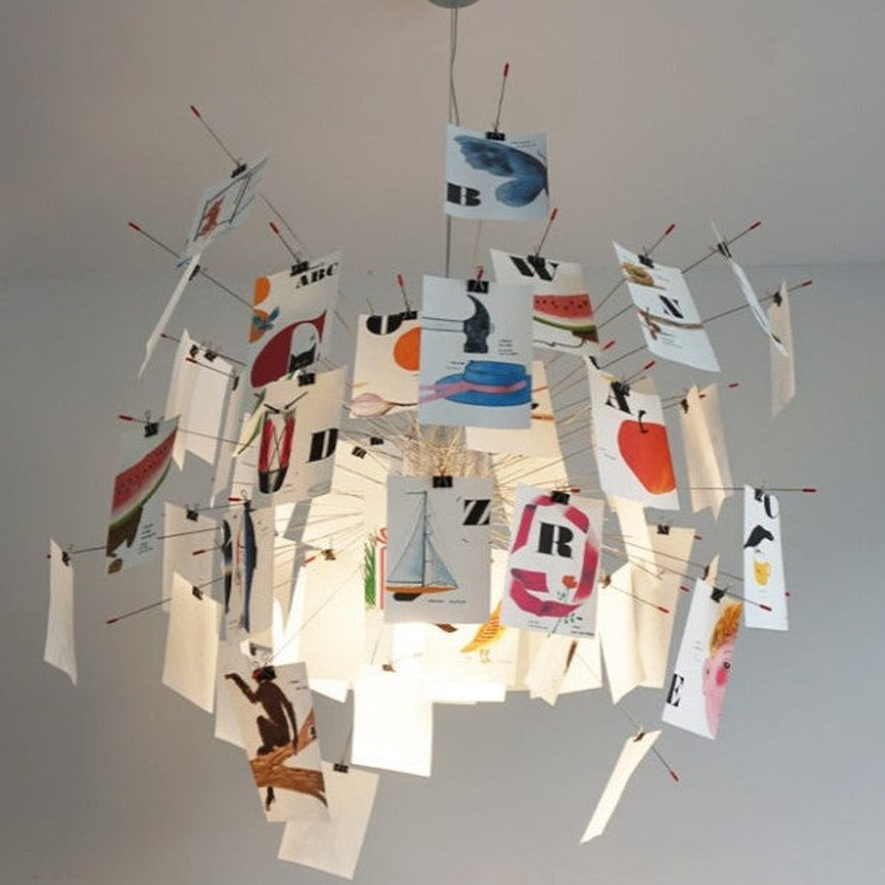 Opus Appliances | Ingo Maurer Zettel DIY Chandelier Customizable Lighting For Any Room