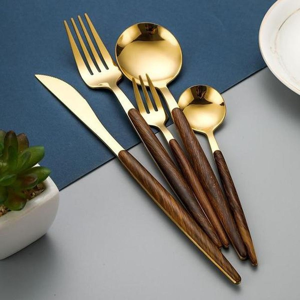 Opus Appliances | Wooden Handle Cutlery Set