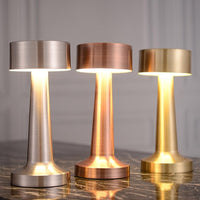 Opus Appliances | Arden Contemporary Rechargeable LED Table Lamp in Brushed Steel, Copper or Gold