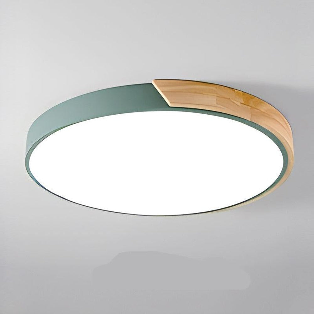 Opus Appliances | Nordic Wood Circular Ceiling Light with Warm Glow