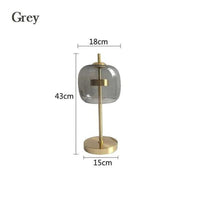 Opus Appliances | Nordic Transparent Glass Table Lamp │ Modern LED Living Bedroom Decor Lighting Desk Lamp