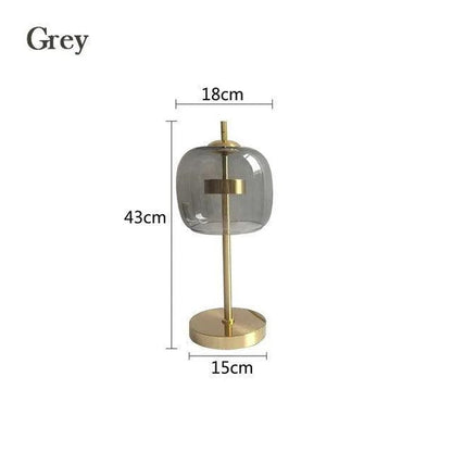 Opus Appliances | Nordic Transparent Glass Table Lamp │ Modern LED Living Bedroom Decor Lighting Desk Lamp