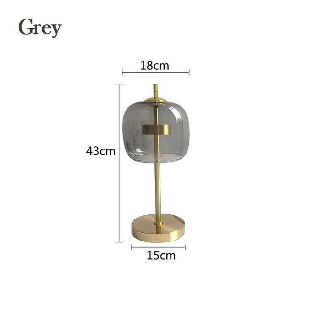 Opus Appliances | Nordic Transparent Glass Table Lamp │ Modern LED Living Bedroom Decor Lighting Desk Lamp