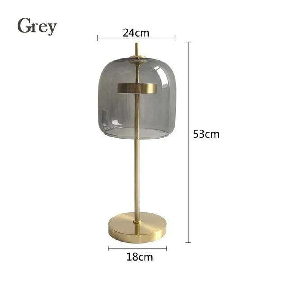 Opus Appliances | Nordic Transparent Glass Table Lamp │ Modern LED Living Bedroom Decor Lighting Desk Lamp