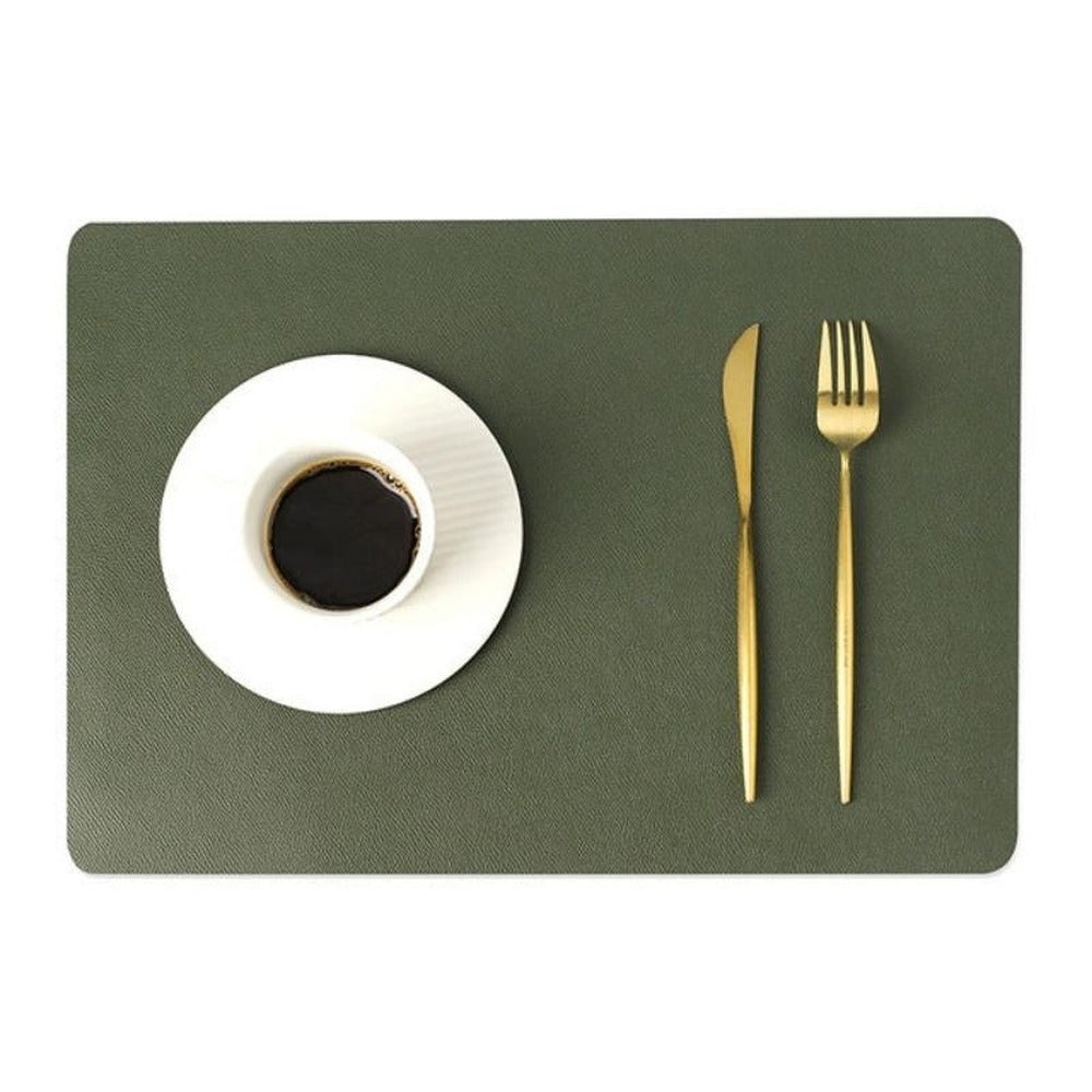 Opus Appliances | Modern rectangular waterproof PU leather placemats