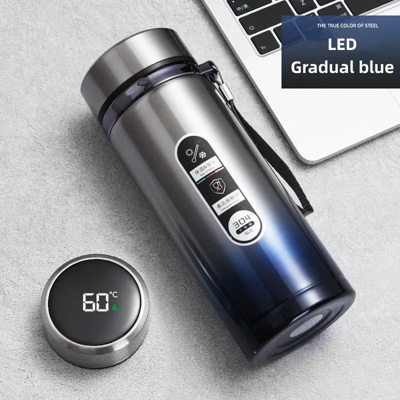 Opus Appliances 800ml-1L Stainless Steel Thermos – Portable Vacuum Flask with LED Temperature Display