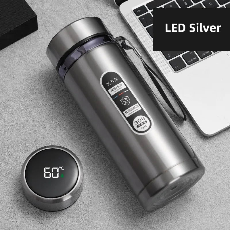 Opus Appliances 800ml-1L Stainless Steel Thermos – Portable Vacuum Flask with LED Temperature Display