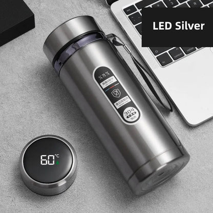 Opus Appliances 800ml-1L Stainless Steel Thermos – Portable Vacuum Flask with LED Temperature Display