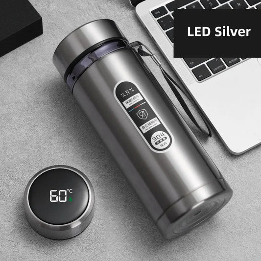 Opus Appliances 800ml-1L Stainless Steel Thermos – Portable Vacuum Flask with LED Temperature Display