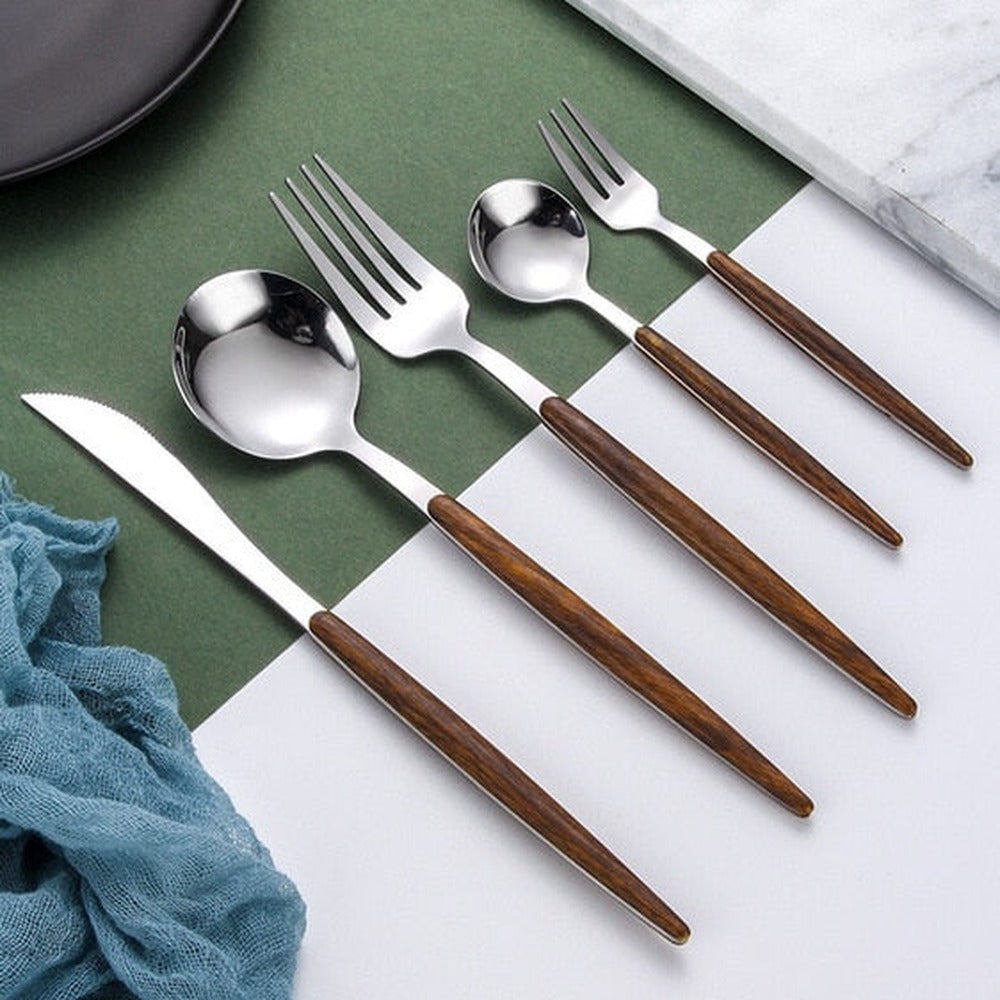 Opus Appliances | Wooden Handle Cutlery Set