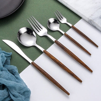 Opus Appliances | Wooden Handle Cutlery Set