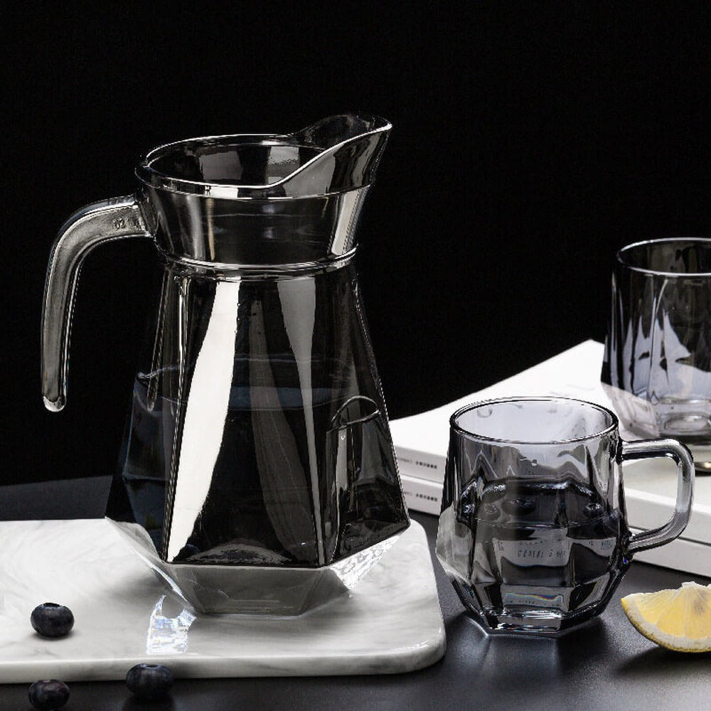 Opus Appliances | Amber hexagonal Glass Cups