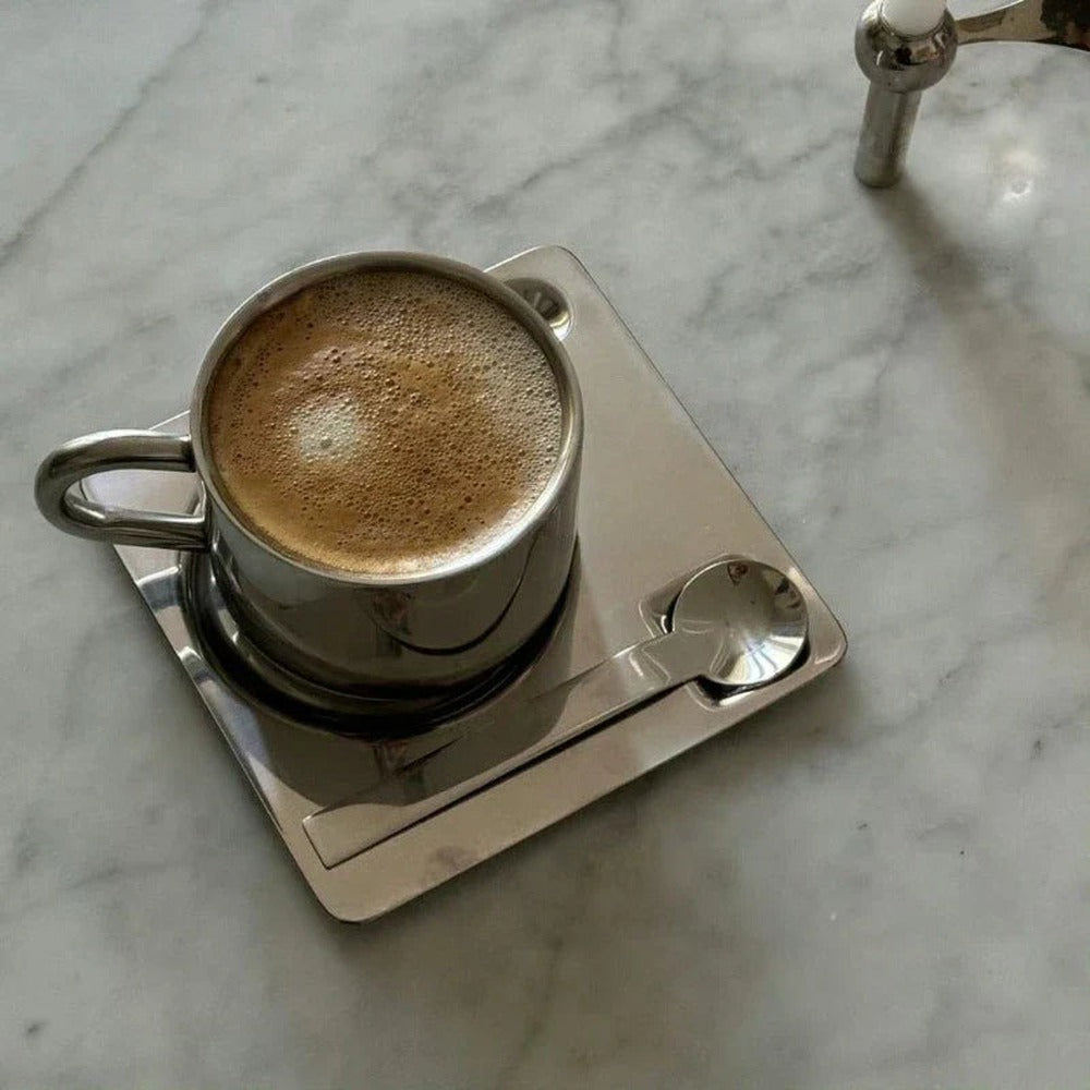 Opus Appliances | Stainless Steel Coffee Cup and Tray