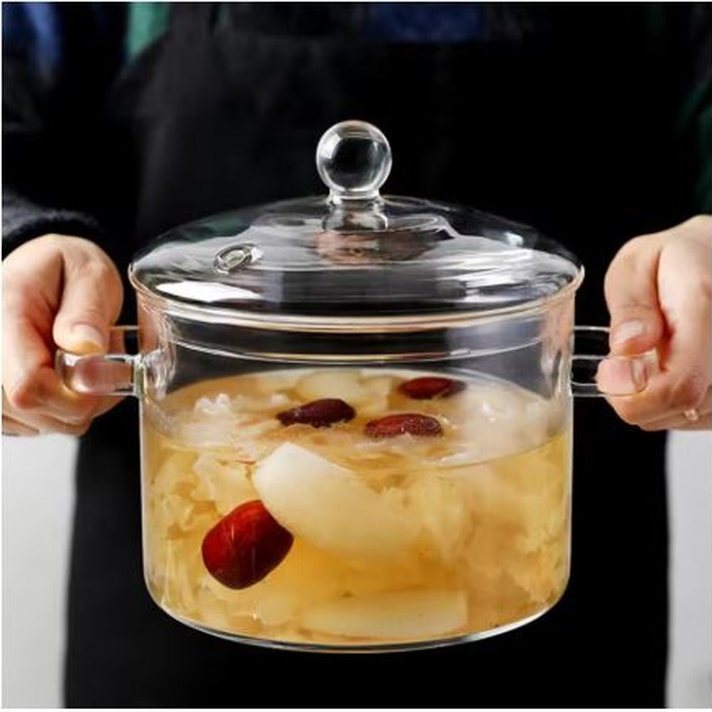 Opus Appliances | Glass heat-resistant cooking pot