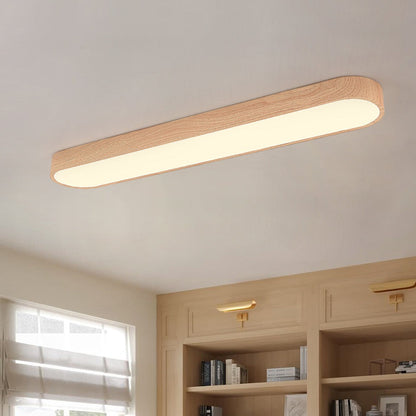 Opus Appliances | Nordic Glow LED Ceiling Flush Mount Oval with Wood Accent
