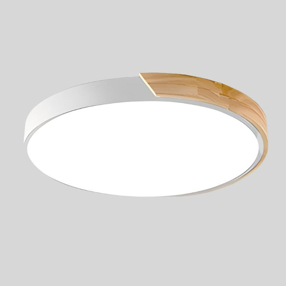 Opus Appliances | Nordic Wood Circular Ceiling Light with Warm Glow