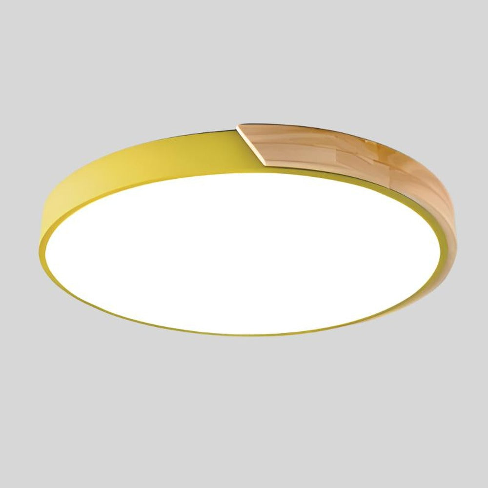 Opus Appliances | Nordic Wood Circular Ceiling Light with Warm Glow