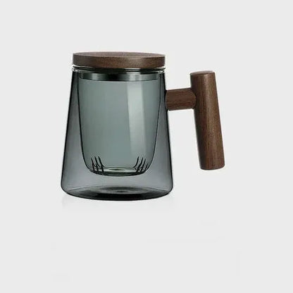 Opus Appliances Ultramodern Glass Tea Cup with Filter and Lid