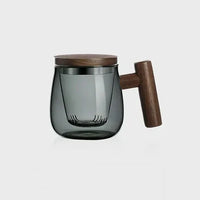 Opus Appliances Ultramodern Glass Tea Cup with Filter and Lid
