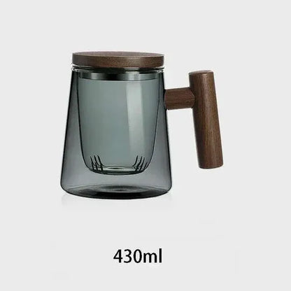 Opus Appliances Ultramodern Glass Tea Cup with Filter and Lid
