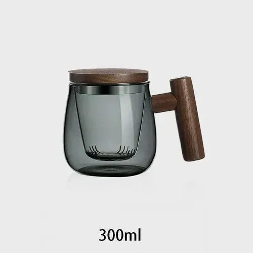 Opus Appliances Ultramodern Glass Tea Cup with Filter and Lid