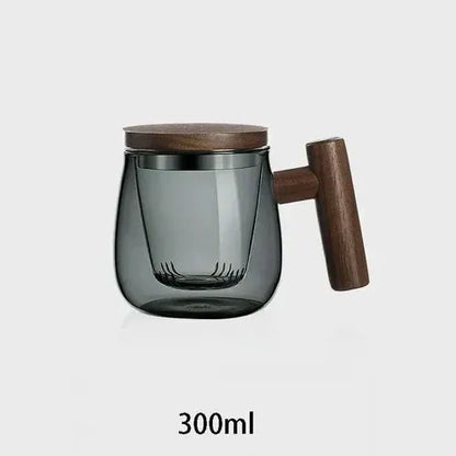 Opus Appliances Ultramodern Glass Tea Cup with Filter and Lid