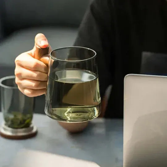 Opus Appliances Ultramodern Glass Tea Cup with Filter and Lid